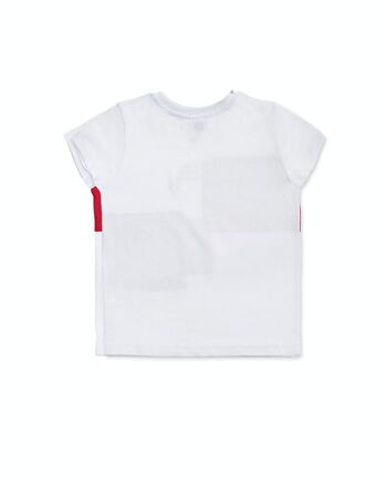 T-shirt blanc en maille pour garçon Wild thing - KB04T602W2 2