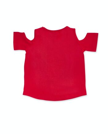 T-shirt en maille rouge bad influencer girl - KG04T502R3 2
