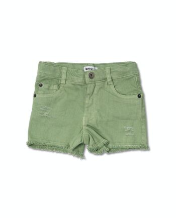 Short plat fille Oasis vert - KG04H201V3 1