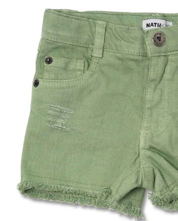 Short plat fille Oasis vert - KG04H201V3 3