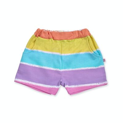 Gestreifte Strickshorts für Strandmädchen von Paradiso – KG04H302P1