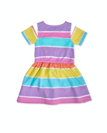 Robe maille rayée fille Paradiso beach - KG04D302P1 2