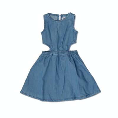 Blue flat dress for girl Bad influencer - KG04D502J4