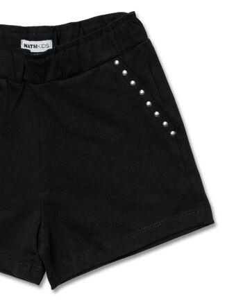 Leonor short en maille noir fille Basics Fille - KG04H606X1 3