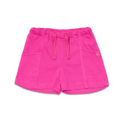 Limettenviolette Strick-Shorts für Mädchen Basics Girl - KG04H405F2