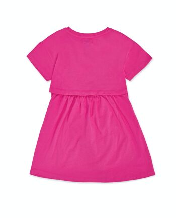 Robe en maille fuchsia pour fille Rebel Girl - KG04D104F1 2