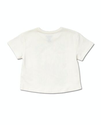 T-shirt maille blanc fille Oasis - KG04T204W1 2