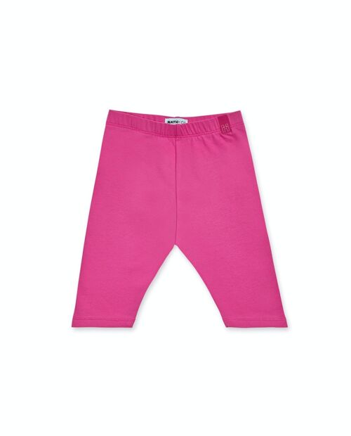 Leggings ciclista punto fucsia niña Basics Girl - KG04L101F1