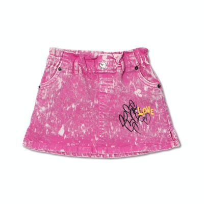 Fuchsia denim skirt for girl Rebel Girl - KG04F101F1