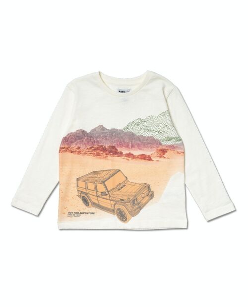 Camiseta larga punto blanco niño Desert trail - KB04T103W1