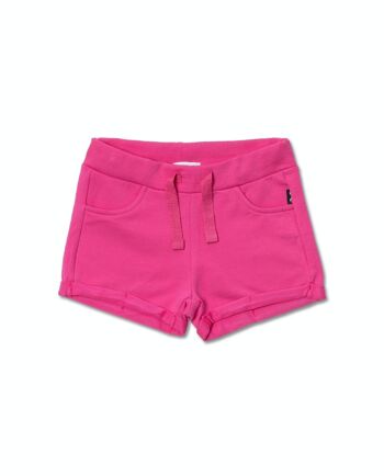 Short en maille Dolly fuchsia pour fille Basics Girl - KG04H104F1 1