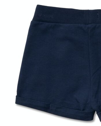 Short en maille bleu marine Dolly pour fille Basics Girl - KG04H604N3 4