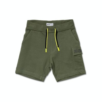 Khaki knit Bermuda shorts for boy Desert trail - KB04H103K1