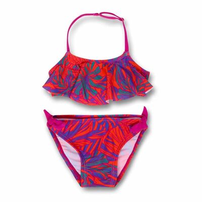 Tropical print bikini for girl Full Bloom - KG04W402O5