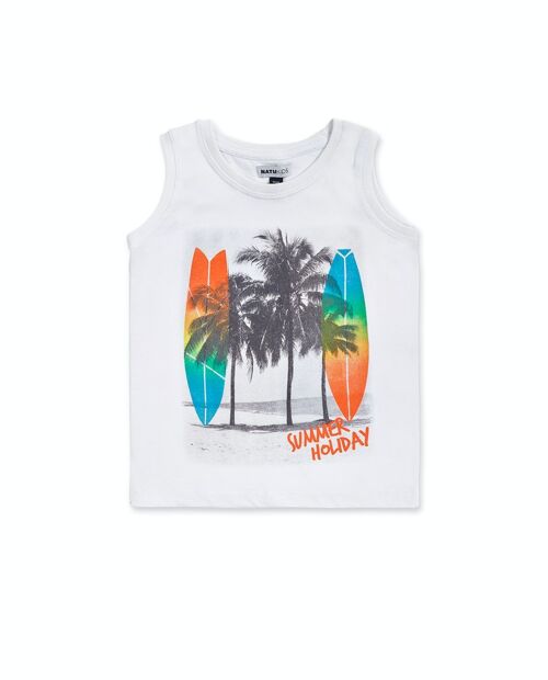 Camiseta tirantes blanco niño Beach Days - KB04T402W2