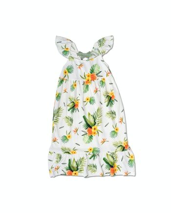 Robe plate blanche pour fille Oasis - KG04D201W1 1