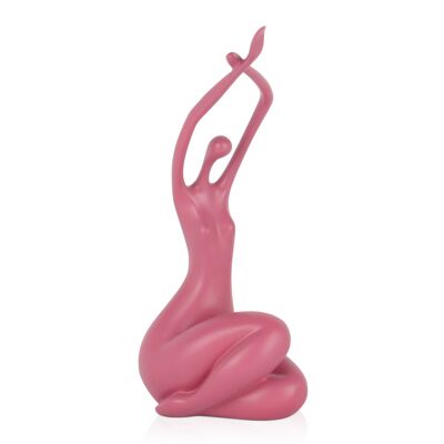 ADM - Sculpture en résine 'Petit réveil' - Couleur Rose - 32 x 15 x 10 cm