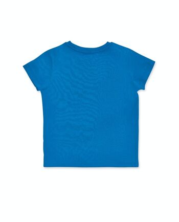 T-shirt bleu en maille pour garçon Votre jeu - KB04T303B2 2