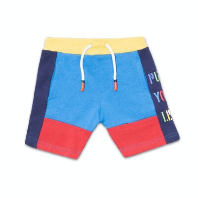 Boy's blue red knit Bermuda shorts Your game - KB04H302B2