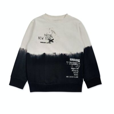 Black white knit sweatshirt for boy Urban Activist - KB04S501X1