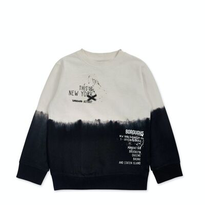 Felpa in maglia bianca nera per bambino Urban Activist - KB04S501X1