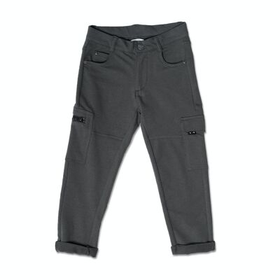 Basics Boy khaki long cargo trousers - KB04P102K2