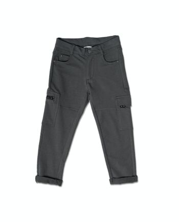 Pantalon cargo long kaki Basics Boy - KB04P102K2 1