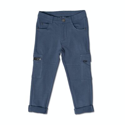 Pantalon cargo long bleu marine pour garçon Basics Boy - KB04P401N2