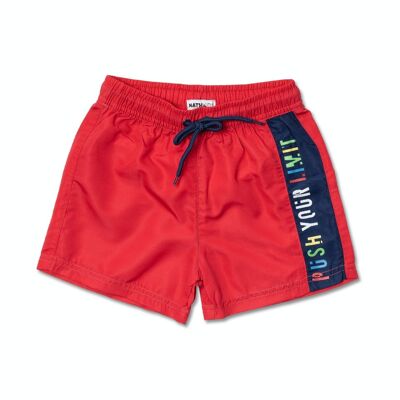 Red bermuda shorts for boy Your game - KB04W302R1