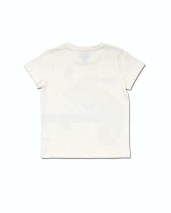 T-shirt blanc en maille pour garçon Desert trail - KB04T104W1 2
