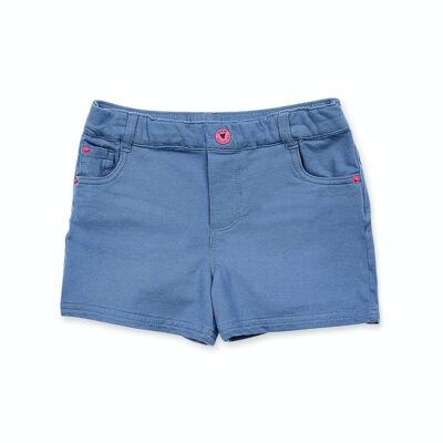 Short maille bleu fille Paradiso beach - KG04H301J2