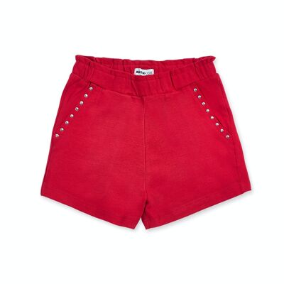 Leonor red knit short girl Basics Girl - KG04H503R3