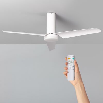 Ledkia Weißer LED-Röhren-Deckenventilator, 132 cm, weißer Gleichstrommotor