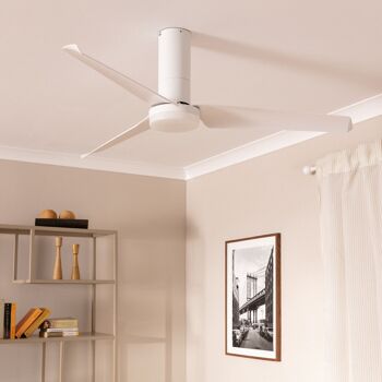 Ledkia Ventilateur de Plafond Tube LED Blanc 132cm Moteur DC Blanc 2