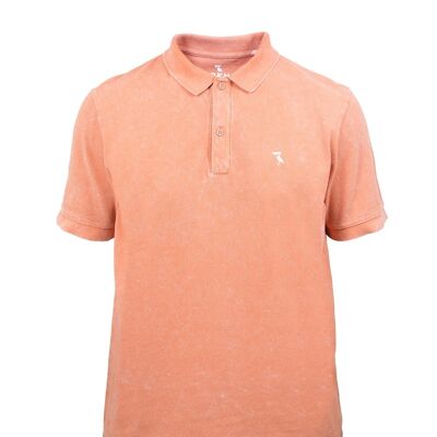 Embroidered pelican coral vintage polo shirt