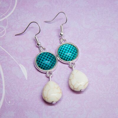 Orecchini howlite fatti a mano