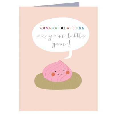 SM62 Mini Pink Iced Gem Baby Card