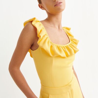 CANDY TOP CON VOLANTE AMARILLO