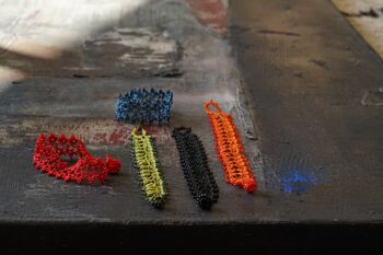 Bracelet en textile "HUSNU", ivoire 4