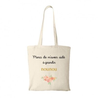 Customizable floral tote bag
