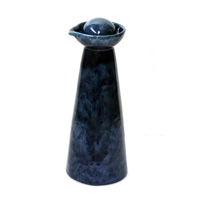 Water blue ceramic carafe