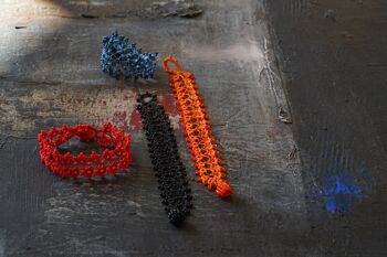Bracelet en textile "HUSNU", rouge 3