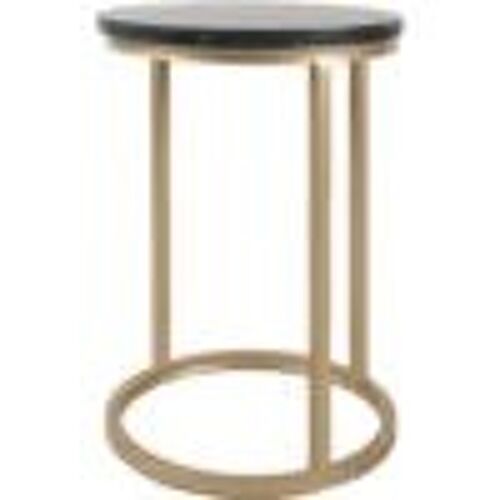 Laptoptafel Mitch Marmer Rond – Zwart/Goud