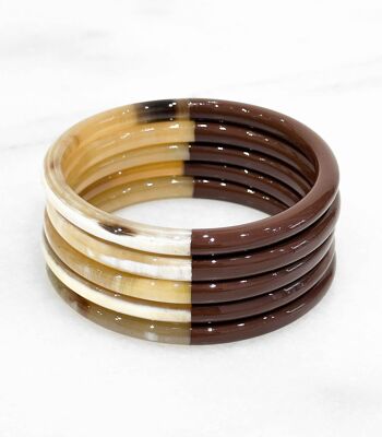 Bracelet coloré en corne véritable - Couleur 478C 1