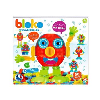 Coffret Mr Bloko - 50 Blokos avec Yeux et Bouches Animés - Jeu de Construction 1er Age - Dès 12 Mois - 503672 1