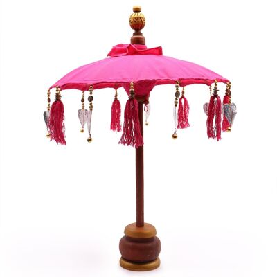 BPAR-07 - Bali Home Decor Parasol - Cotton - Pink - 40cm - Sold in 1x unit/s per outer