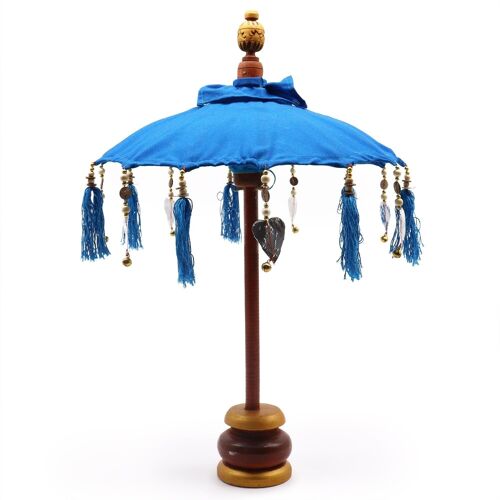 BPAR-09 - Bali Home Decor Parasol - Cotton - Turquoise - 40cm - Sold in 1x unit/s per outer
