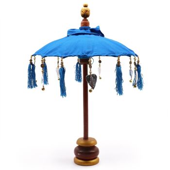 BPAR-09 - Bali Home Decor Parasol - Coton - Turquoise - 40cm - Vendu en 1x unité/s par extérieur 1