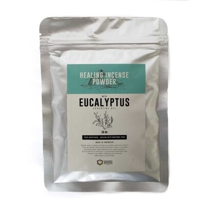 HIP-02 - Healing Incense Powder - Eucalyptus 50gm - Sold in 12x unit/s per outer