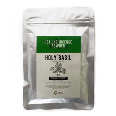 HIP-06 - Polvo de incienso curativo - Holy Basil 50gm - Vendido en 12x unidad/es por exterior